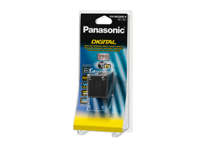 VW-VBG260E8K.   Batería original Panasonic de Ion-litio 2500 mAh para videocámara