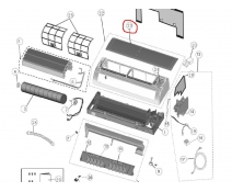 CWE22K1545 Tapa frontal aire acondicionado Panasonic CS-YE9MKE CS-YE12MKE CS-YE18MKE