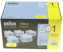 81662201 CCR5+1 PACK DE 5+1 RECAMBIOS DE LÍQUIDO LIMPIADOR BRAUN SERIES 3, 5, 7 ; 340, 8991, 570CC, 395CC, 799CC-6 WET&DRY, 7893S, 760CC, 390CC, 5897