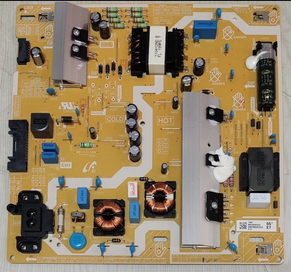 BN44-00932Q Módulo alimentación L55E7_RHS para TV SAMSUNG UE50RU7105KXXC VER 0.5 POWER
