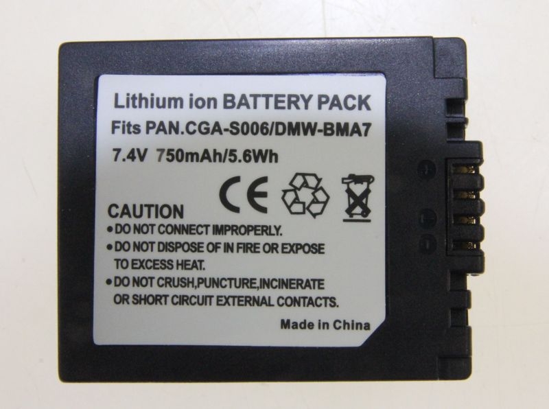 CGA-S006C Bateria compatible para Panasonic = CGA-S006E