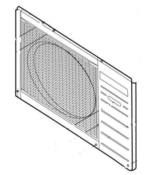 CWE06K1043  Panel frontal aire acondicionado unidad exterior Panasonic  CU-RE18JKE