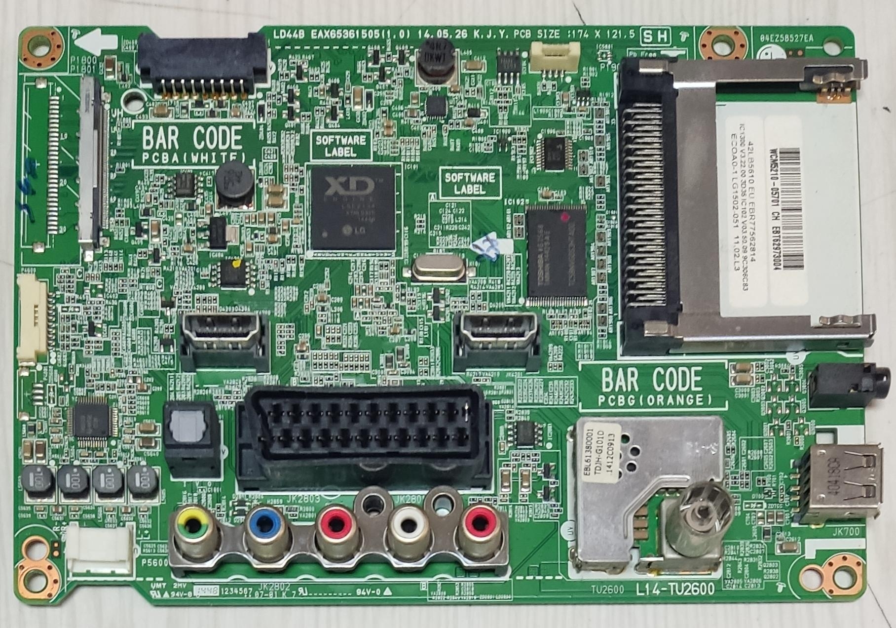 EAX65361505 (1.0) MÓDULO DE MAIN L14-TU2600 EBT62973004 para TV LG 42LB5610ZC