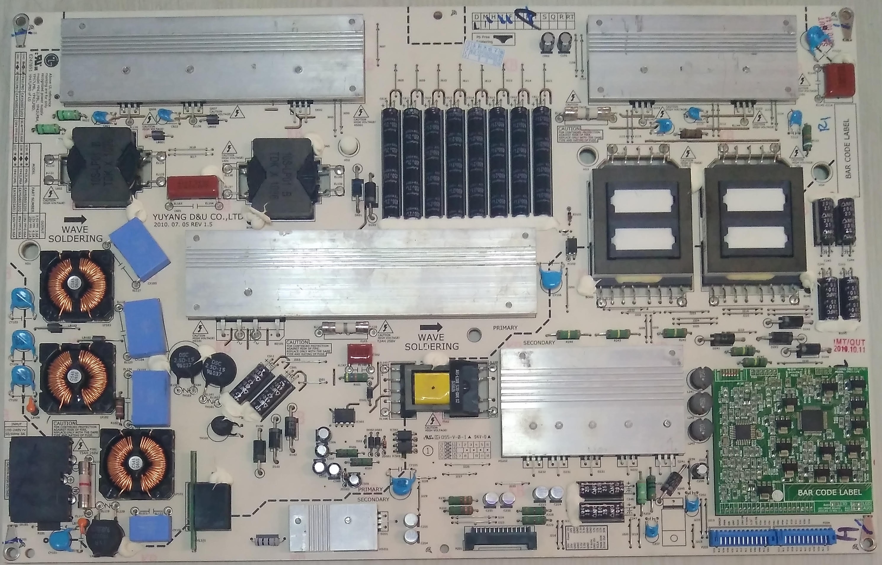 EAY60803203 MÓDULO DE ALIMENTACIÓN YP42LPBD 136,4V para TV LG 42LE4500-CA 42LE5300-CA POWER ( 42LE4500CA ; 42LE5300CA ; 125 )