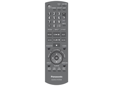 N2QAYB000394 Mando distancia PANASONIC para los modelos:SC-HC3..