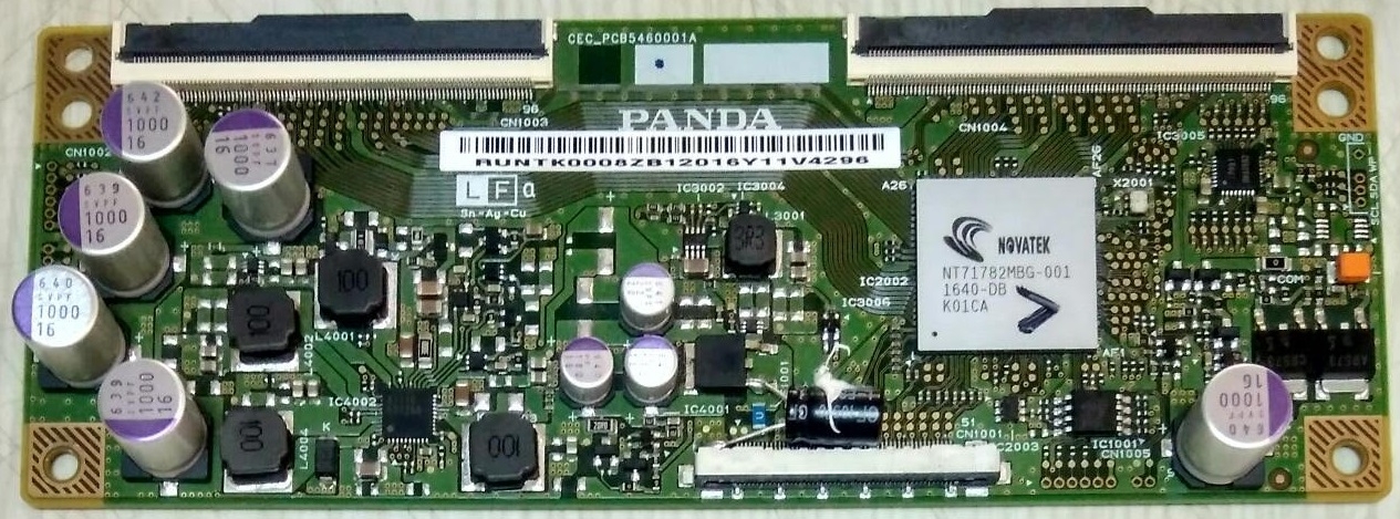 CEC_PCB5460001A T-CON RUNTK0008ZB12016Y11V4296 PARA TV ICARUS IC-CURVE55-4K (TCON, ICCURVE554K)