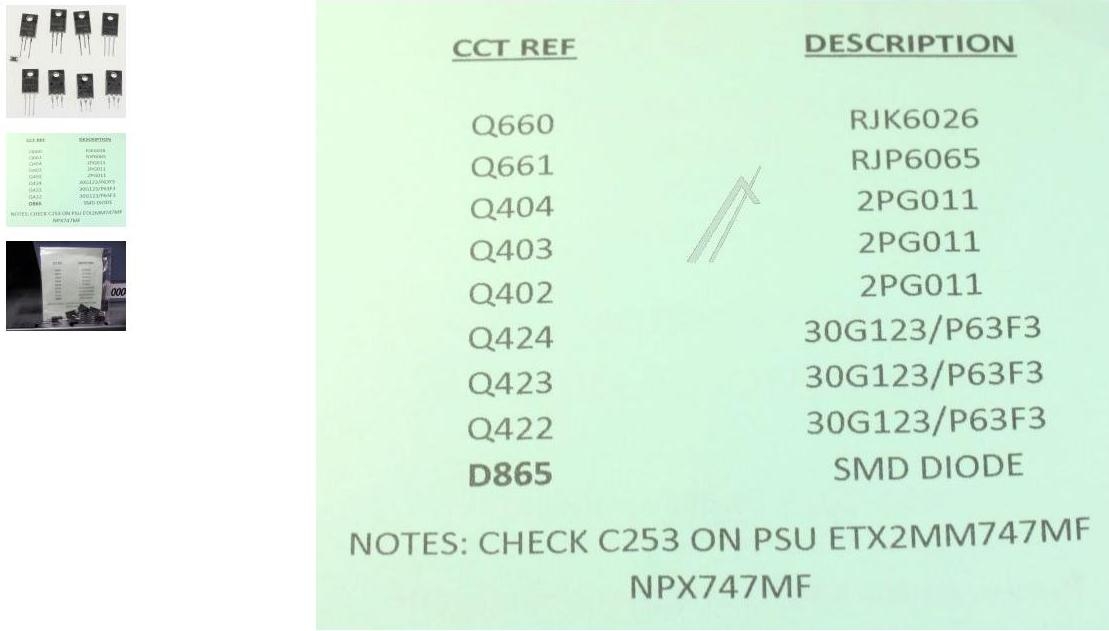 KIT-TNPA4844 KIT reparacion para modulo SC-YSUS Panasonic TX-PA42G15B