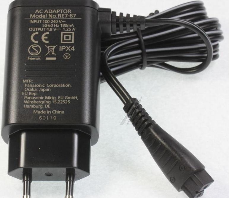 WESLT6NK7664 Adaptador cargador para afeitadora Panasonic RE7-87 para ER-SB40